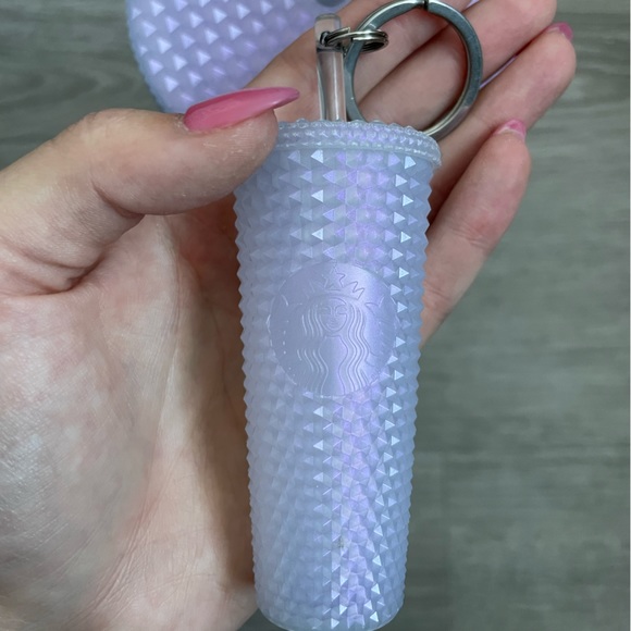 Starbucks Limited Ed Christmas 2021 Icy Lilac Tumbler and Matching Key Chain - Picture 3 of 3